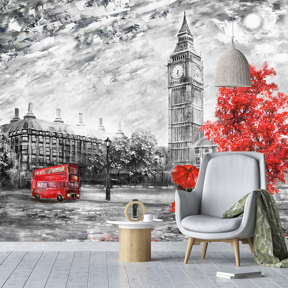 we parts Dormancy Ταπετσαρία - Ζωγραφική - London black and white painting - SmartCrafts