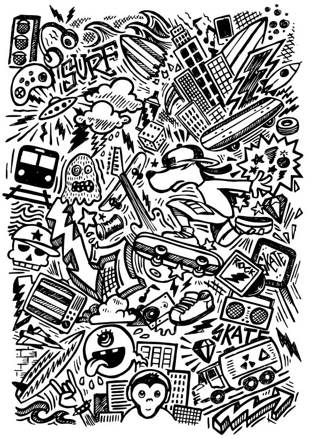 smartcrafts doodle black and white 25 1